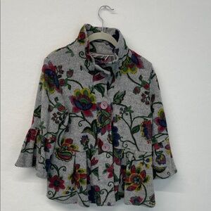 Damee Inc Knit Floral jacket